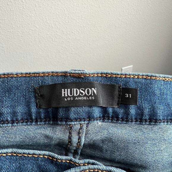 Hudson Tally Skinny Jeans Women's 31 Mid Rise Crop Distressed Medium Wash Casual - Picture 5 of 7